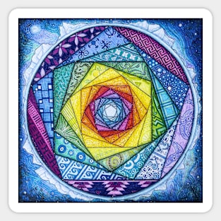 Spiral: Woven Together in Unity Sticker